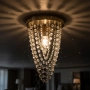 Луксозен плафон с кристали – впечатляващ светлинен ефект дори в малки помещения, снимка 4