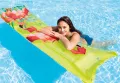 Надуваем дюшек Fashion Intex, 183 х 69 см, PVC, с вградена възглавница, ярки цветове, снимка 2