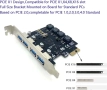 Нова 4-портова PCIE USB 3.0 карта Super Speed 5Gbps PCI Express (PCIe) разширителна карта ..., снимка 5