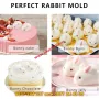 Силиконова форма за готвене 3D молд във форма на гнезда за 6 малки зайчета - КОД 4310, снимка 8