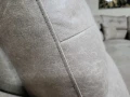 Кремав ъглов диван от плат La-z-boy с електрически релакс механизъм, снимка 11
