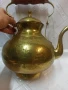 Бронзов голям чайник ,ръчна изработка -калайдисан отвътре ръчно гравиран, поставкан и спиртник, снимка 11