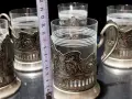 стари руски стакани подстакани поставки за чаши , снимка 4
