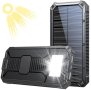 Мощна соларна батерия 10000mAh POWERBANK с фенер, снимка 1