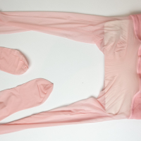 XS/S нов, розов безшевен дамски чорапогащник с широк плосък колан, снимка 3 - Бельо - 44546656
