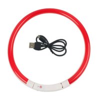 Led USB нашийник за кучета ,налични 2 цвята син и червен, снимка 7 - За кучета - 40976254