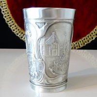 Чаша от калай с картини от Нюрнберг. , снимка 2 - Антикварни и старинни предмети - 39968028