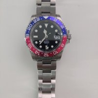 Rolex GMT master homage. PEPSI No logo, снимка 2 - Мъжки - 41558426