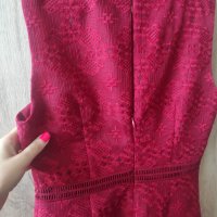 НАМАЛЕНА - ZARA нова червена изящна рокля размер S, снимка 13 - Рокли - 41743772