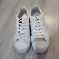 модерни кецове Adidas Superstar с розово или черно, снимка 1 - Дамски ежедневни обувки - 41308782