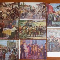 Стар комплект 8 картички картини, снимка 1 - Филателия - 41939211