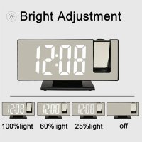 Настолен часовник с проектор светещ на тавана електронен с температура, снимка 5 - Други - 39984360