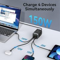 Ново 150W многофункционално USB зарядно 4-портово за лаптоп MacBook Pro, снимка 3 - Друга електроника - 42413918
