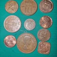 Медни монети от различни държави, снимка 1 - Нумизматика и бонистика - 44449434