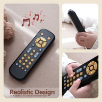 Nueplay Baby TV Музикална играчка дистанционно управление със светлина и звук за малки деца, черно, снимка 7 - Музикални играчки - 44560295