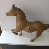 масивен бронзов кон, снимка 3 - Антикварни и старинни предмети - 41624301