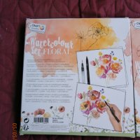 Watercolour set floral - Акварелен крафт комплект за рисуване на цветя,пейжажи и други., снимка 4 - Картини - 41024968