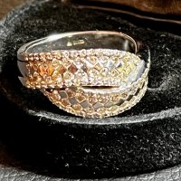 Златен пръстен ДИАМАНТИ Бяло злато 14 карата 585 zlaten prasten gold, снимка 15 - Пръстени - 44264846