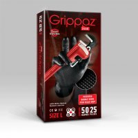 Работни, нитрилни ръкавици Grippaz Black -  кутия 50 бр., снимка 2 - Други ремонти - 38900992