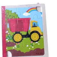 Детска книжка  от дърво с 6 пъзела, снимка 1 - Образователни игри - 42603871