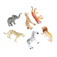 6 бр Диви Зоо Джунгла Животни слон лъв зебра жираф пластмасови фигурки за игра и украса торта , снимка 5 - Фигурки - 34486336