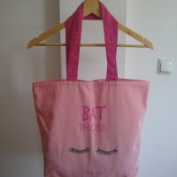 Нова розова плажна / пазарска чанта "Lancome" / Ланком, шопинг, дамска, чантичка, торба, плаж, пазар, снимка 2 - Чанти - 41371878