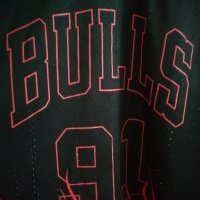 Dennis Rodman Chicago Bulls 1997-98 Mitchell & Ness NBA Flame Fire Jersey оригинален потник 2XL XXL , снимка 3 - Спортни дрехи, екипи - 39316126