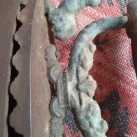 Стара чугунена ютия с въглища жар 26739, снимка 14 - Антикварни и старинни предмети - 36396805