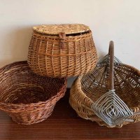 Плетена дървена кошница - 3 вида ретро, малки, снимка 1 - Декорация за дома - 41737877