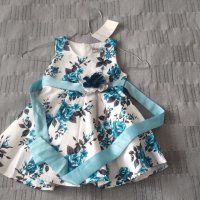 Нова рокля на цветя, размер 18 месеца , снимка 1 - Бебешки рокли - 44496134