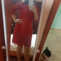 Разкошна червена рокля за повод, снимка 2 - Рокли - 44835845