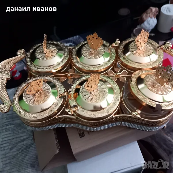 сет за подправки или десерти луксозен , снимка 1