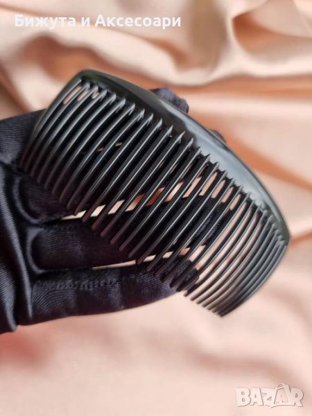 Силиконов черен гребен-шнола, снимка 1