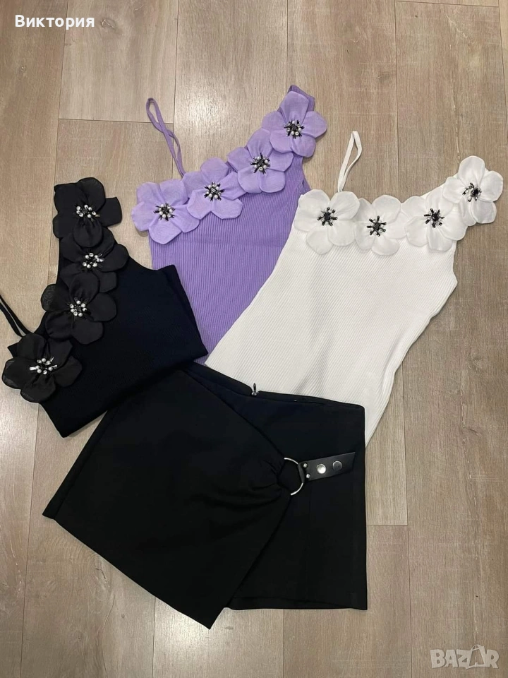 Лилав потник с красиви цветя , снимка 1