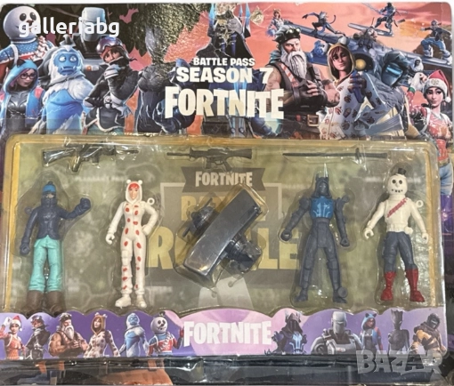 Комплект с фигурки от играта Fortnite (Фортнайт) – 4 броя + аксесоари, снимка 1