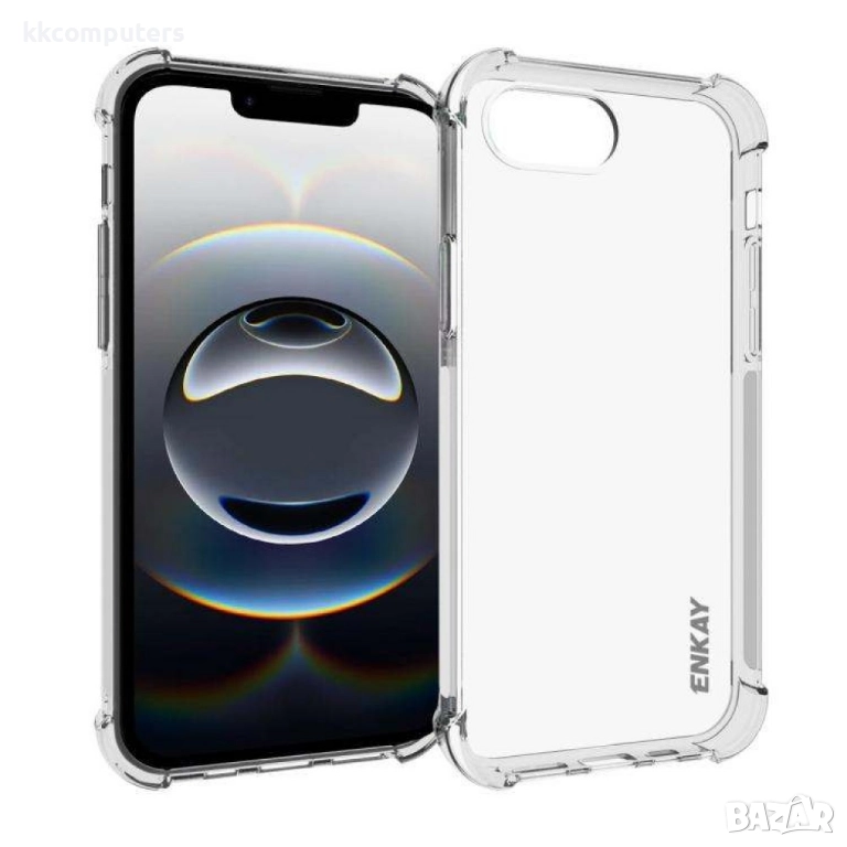 Apple iPhone 16e Удароустойчив ENKAY Силиконов Калъф и Протектор, снимка 1