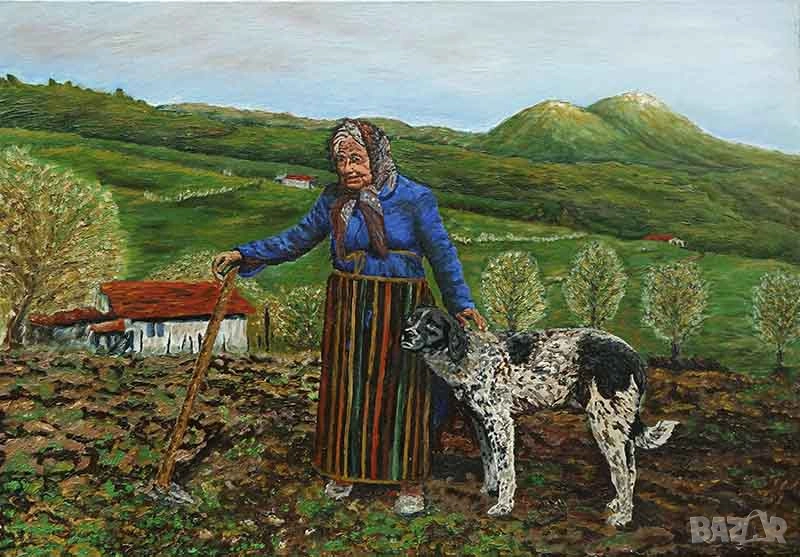 '' Напред към миналото '' - живопис, маслени бои, платно, снимка 1