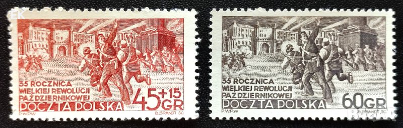 Полша, 1952 г. - пълна серия чисти марки, история, 1*31, снимка 1