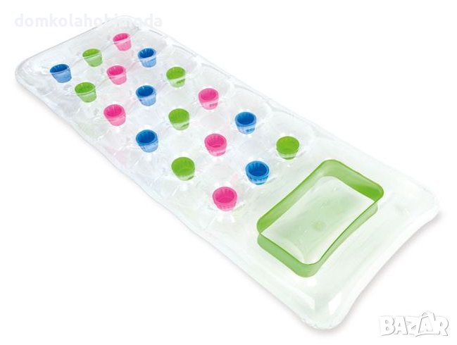 Надуваем матрак Intex,188x71 cm, 18 джоба за бутилки, до 80 кг., снимка 1