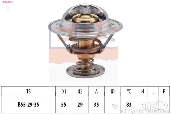 1880323S EPS ТЕРМОСТАТ 83°C CITROEN FIAT HYUNDAI LANCIA PEUGEOT SUZUKI TOYOTA 1983-2024  OE 133823, снимка 1