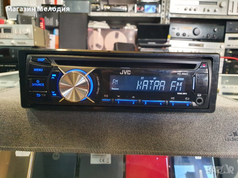 Авто радио JVC KD-R442 Има радио, диск, usb и aux. В отлично техническо състояние, добър външен вид., снимка 1