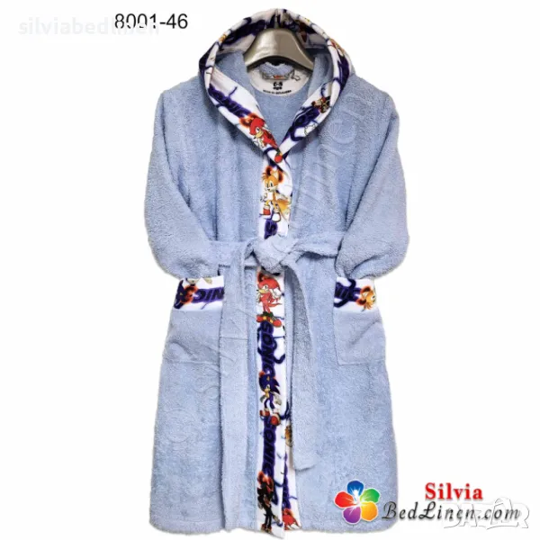 Детски халат за баня с качулка с Маккуин, Елза, Ана,Фортнайт,Соник,Стич, снимка 1