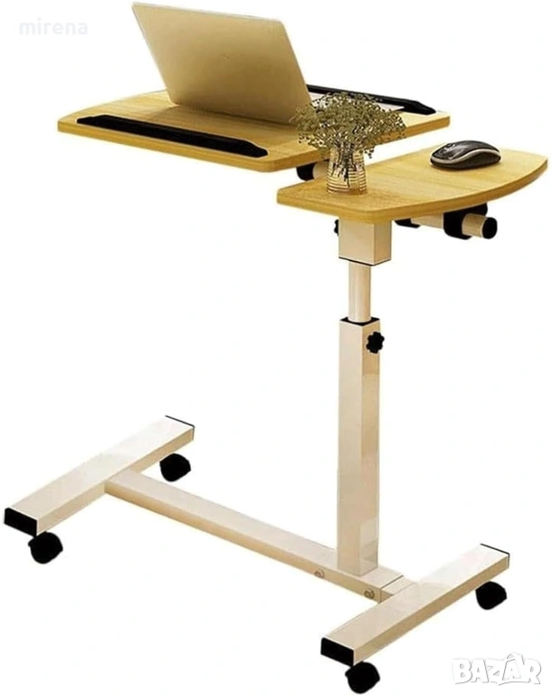 Маса над легло, повдигаща се с накланящ се плот, компютърно бюро,, снимка 1
