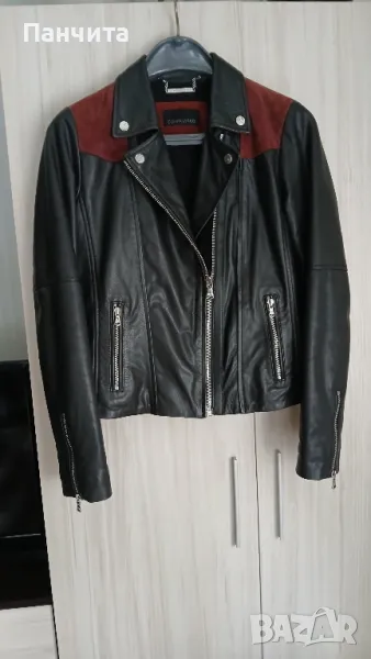 Дамско яке естествена кожа размер S, снимка 1