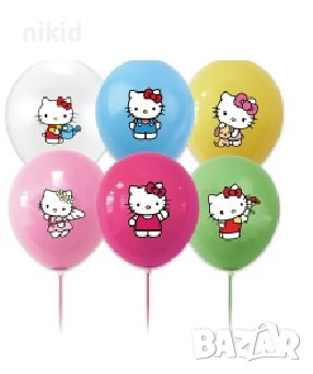 Hello Kitty Коте Кити Обикновен надуваем латекс латексов балон парти, снимка 1