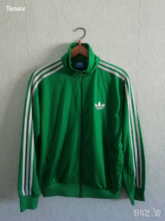 Adidas Originals Firebird Green Trefoil Vintage оригинално горнище зелено Адидас мъжко , снимка 1