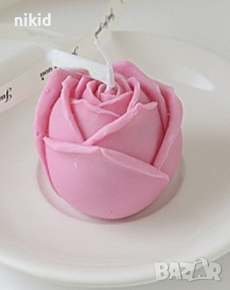 3d Пъпка Роза грамадна силиконов молд форма украса фондан шоколад бонбон гипс смола свещ сапун, снимка 1