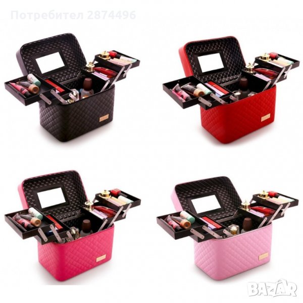 2165 Козметично куфарче с две странично разгъващи се нива, снимка 1