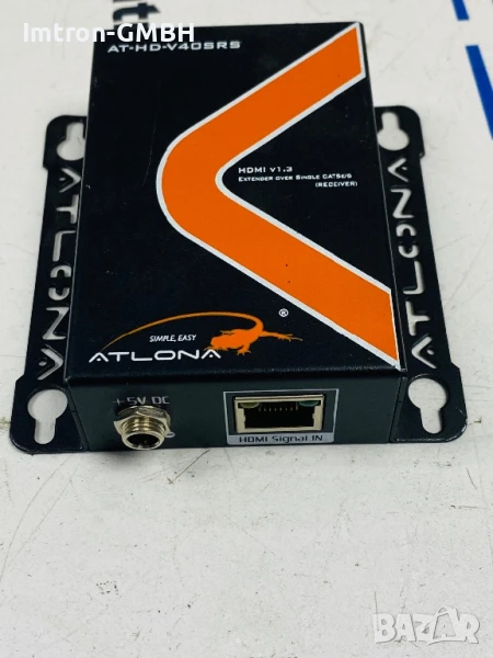 Atlona AT-HD4-V40SRS HDMI кабел с двупосочен IR удължител за единичен CAT5/6 до 43 метра, снимка 1