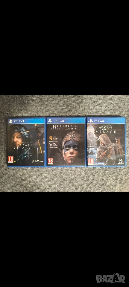 Death Stranding, Hellblade Senua's Sacrifice, Assassin's Creed Mirage - PS4 / PS5, снимка 1